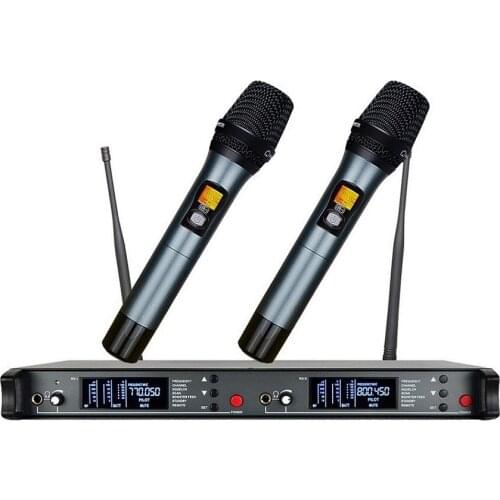 Bolymic Top Quality for Stage !! UR24D PLL UHF Wireless System With Dual Handheld Wireless Microphone Professional