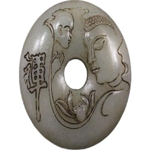 Qing Dynasty antiques (Tathagata Buddha) pendants, jade ornaments, antique and Tian Yu exquisite jade articles