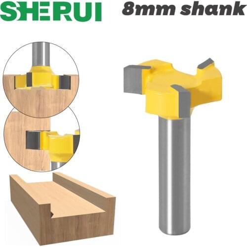 8mm Shank Flush trim bit Z3 Milling Straight Edge Slotting Milling Cutter Cutting Handle for Wood Woodwork