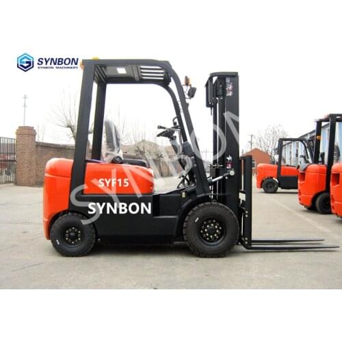 SYNBON 1.5T diesel electric gas hydraulic forklift truck CE certification storage equipment Lifting transport machinery SYF15