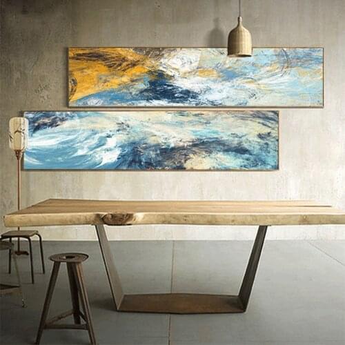 Large Abstract Cloud Art Oil Painting Poster Print Wall Art Canvas Painting Creative Line Pictures for Living Room Home Decor