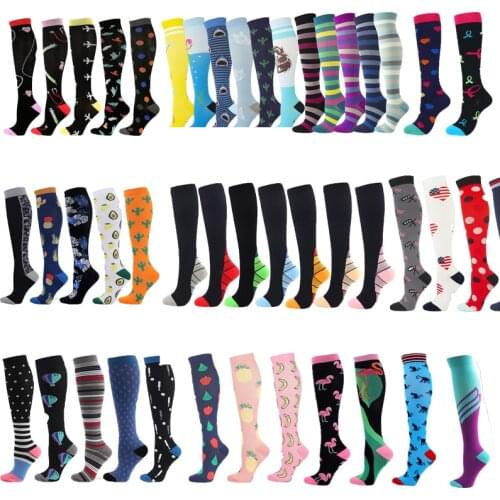 Compression Stockings Nurses High Tube Long Tube Running Compression Stockings Leggings European And American Sports Elastic