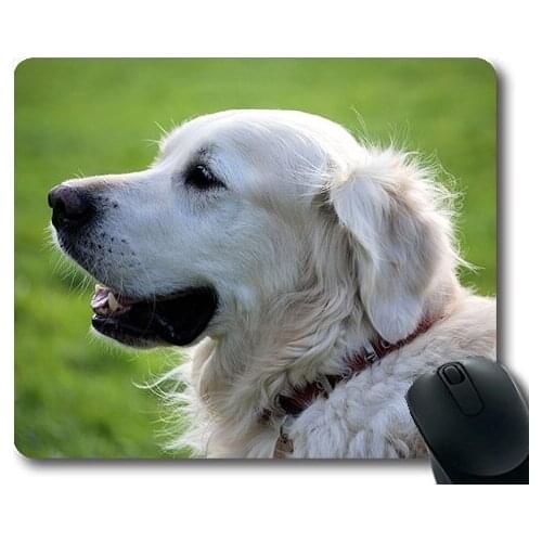 Custom Mouse Pad Funny Dog,Retriever Canine Pet Animal White Dog Fur,dogs mouse mat