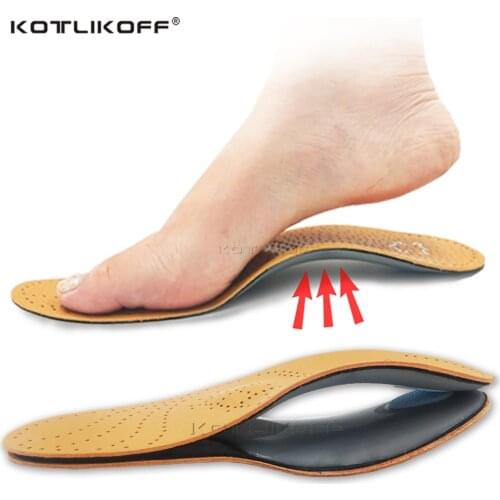 Leather Orthopedic Insoles For Shoes Flatfoot Arch Support Orthopedic Pad Massage Cushion Deodorization Shoe Pad Set For Care