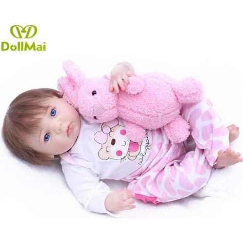 Bebes reborn 43cm soft silicone reborn baby dolls realistic reborn babies alive doll for child birthday gift bonecas