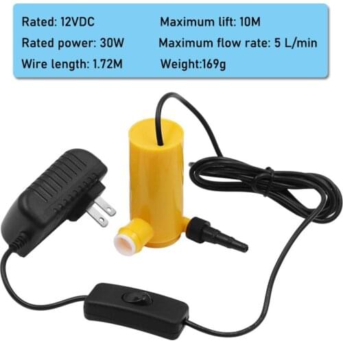 HOT Micro Water Pump 12V Water Pump Used In Water Drilling Machine Cutting Machine Slotting Machine 10M Head Submersible Pump