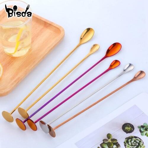 Mixing Cocktail Bar Spoon Swizzle Stick Coffee Cocktail Mojito Wine Spoons Bar Ware Bartender Tools Juice Blending Accessories