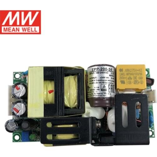 MEAN WELL EPP-200-24 200W 24V Industrial Open Frame Power Supply 110V/220VAC to 24V DC 8.4A green PCB power unit PSU with PFC