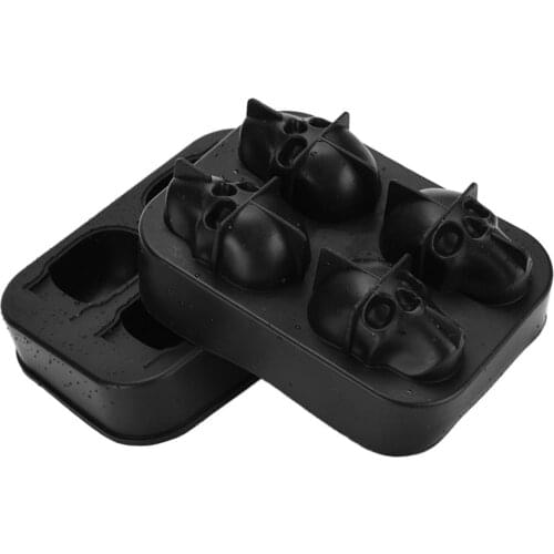 Soft Skeleton Shape Ice Cube Tray, Chocolate Ice Cream Storage Container Box