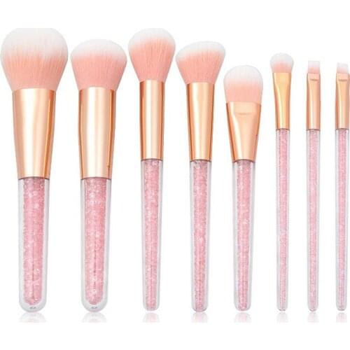 8 Pcs Diamond Brushes Set Professional Makeup Brush Set Foundation Powder Brush Face Maquiagem