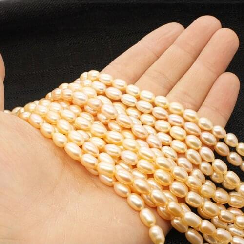 Natural Freshwater Pearl AAA Level 5-6mm Oval Shape Loose Beads Bracelet Necklace Semi-finished DIY Jewelry Making Accessories