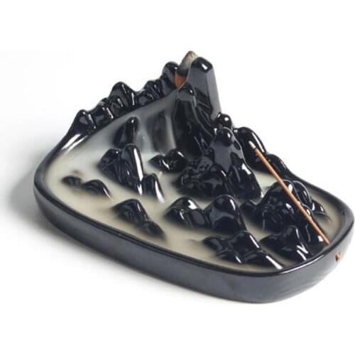 New Peak Overlap Mountain Backflow Incense Burner Sandalwood Fragance Holder For Home Office Tea House Living Room Decorations
