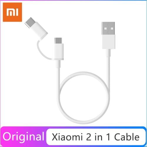 Original Xiaomi Two in One Charging Cable Micro USB to Type-C Support Fast Charge for Xiaomi Smart Phone Xiaomi Mi Pad