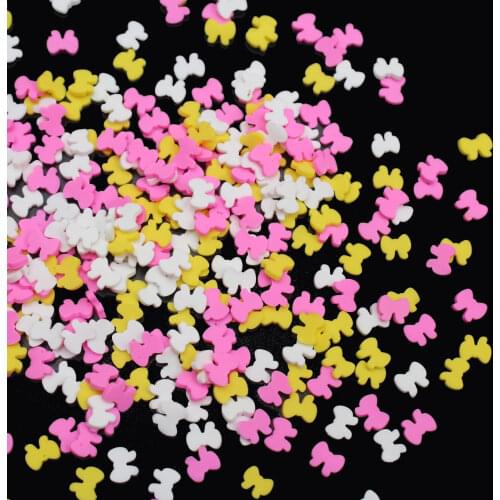 50g/lot Polymer Hot Soft Clay Bowknot Slices Sprinkles for DIY Crafts Making Toys Accessories