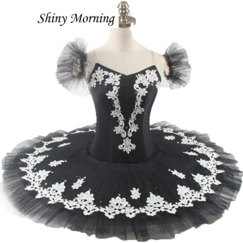 Professional Ballet Tutu Skirt Black Ballerina Classical Performance Adult Tutu Dress Women Platter Pancake Tutu Costume