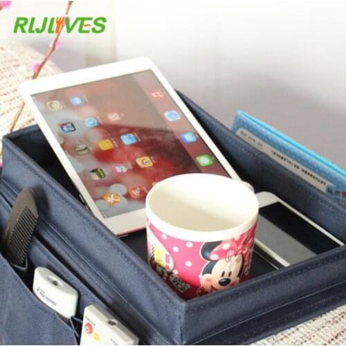 RLJLIVES 6 Pockets Sofa Handrail Storage Bag Couch Armrest Arm Rest Organizer Remote Control Holder Bag Organizer