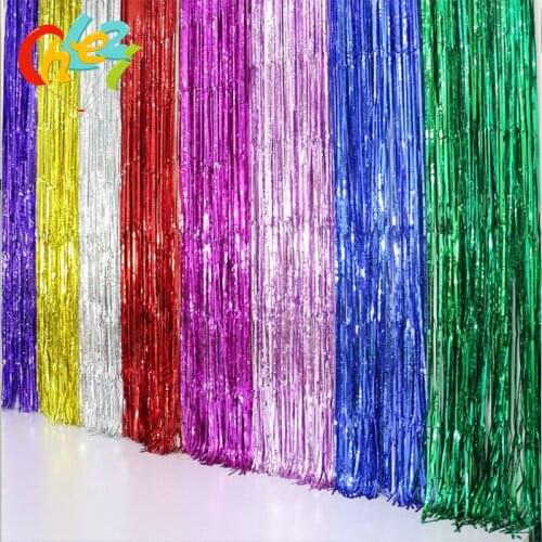 8Style Rain curtain Long Curling Ribbon Birthday Party Wedding Decor String Party Supplies balloon background Rain curtain 2M*1M