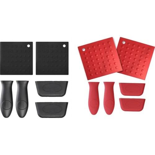 Silicone Handle Cover,Potholder for Cast Iron Skillet,Heat Resistant Pot Handle Sleeve,Heat Protecting for Pans