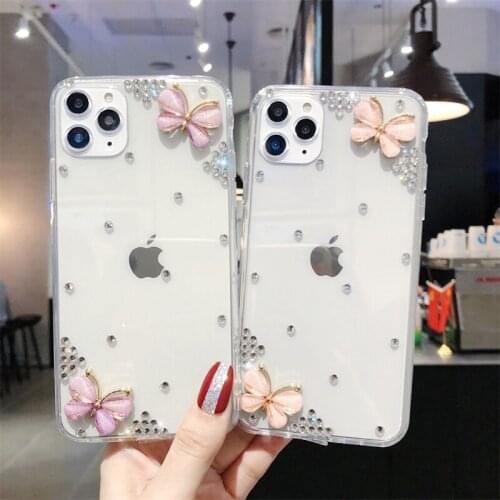 Luxury Transparent Phone Case For iphone 11 12 13 Mini Pro Max XS X XR 7 8 plus SE 2020 Soft Silicone Shockproof Cases Cover