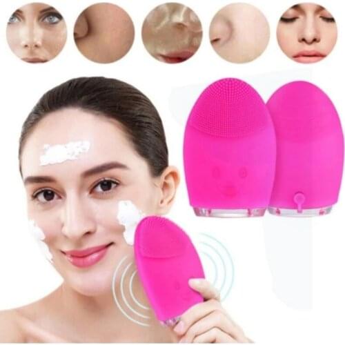 Silicone Facial Cleansing Equipment Silicon Face Skin Pore Cleaner Washing brush Deep Cleaning Brush Vibration Massager 20pcs