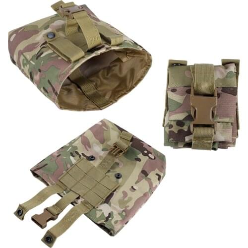 Foldable Molle Tactical Dump Drop Magazine Pouch EDC Military Bag Airsoft Pistol Shotgun Ammo Mag Pouches Hunting Accessories