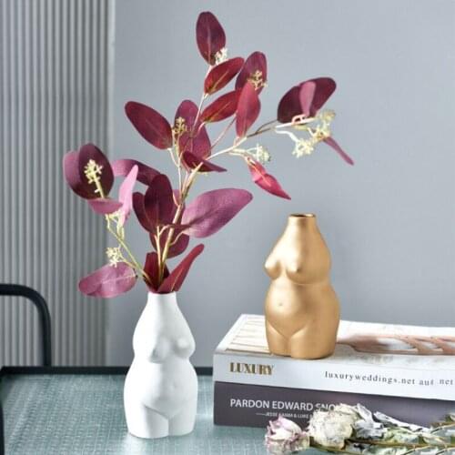 Modern Home Decoration Female Body Art Vase Decoration Ornaments For Indoor And Outdoor Gray Handmade Craft Mold