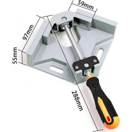 Angle Clamp - 90 Degree Right Angle Clamp - Single Handle Corner Clamp with Adjustable Swing Jaw Aluminum Alloy for Woodworking