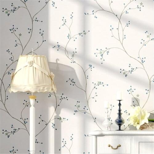 Wellyu обои The New Bedroom living room wall wallpaper Modern simple American country flower non-woven wallpaper papel de parede