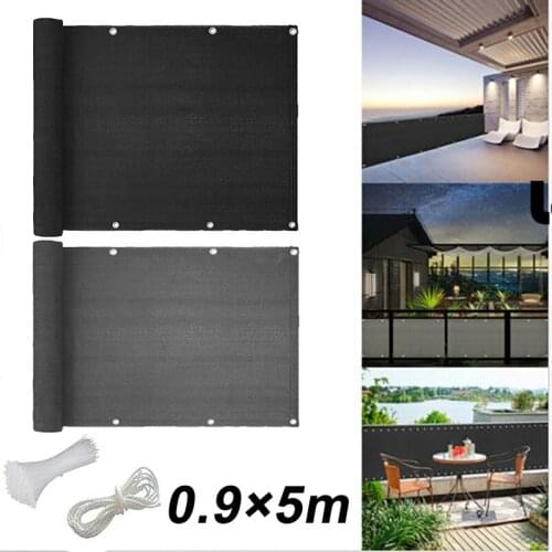 1Pc Balcony Safety Net Home Privacy Shade Sail Garden PE Buckle Sunscreen Breeze Patio Fence Cover with Ties