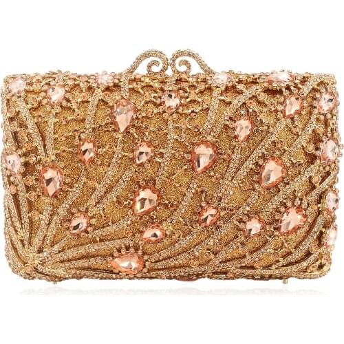 Bag For Women Luxurious Women Evening Cocktail Party Diamonds Elegant Clutches Hollow Out Crystal Purse Bridal Wedding Party Bag