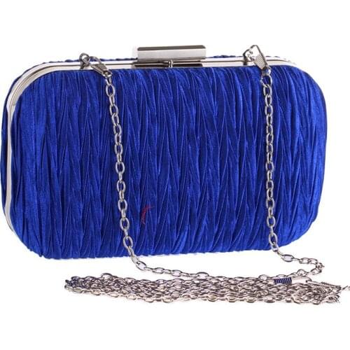 Ladies Clutch Bag Pleated Eveing Dinner Banquet Party Bag Female Hard Shell Small Coin Purse Red Clutches Bag Wedding Designer H