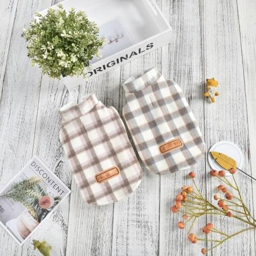 Dog Padded Vest Pet Clothes for Small Medium Large Chihuahua Coat Autumn Winter Fashion Plaid Warm Jacket Dog Pets Outfit