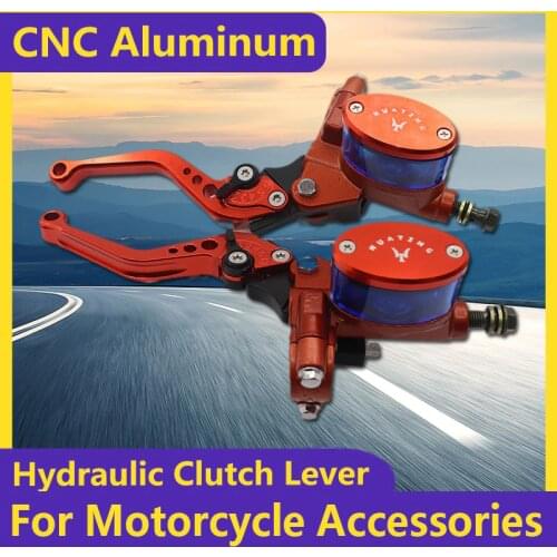 1 PCS Motorcycle Brake Master Cylinder Clutch Hydraulic Fuel Tank Moto Lever Lever Master Cylinder Knitting Oil Hose 125 ~ 250cc