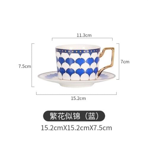 200 ML Europe Style Ceramic Bone China Coffee Set Cup and Saucer Spoon Kit Hand Painted Cuckoo Pattern CoffeeTea Mug