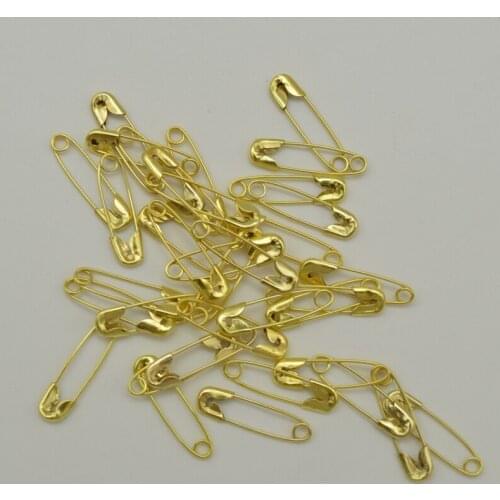 2000 pcs MINI GOLD NICKEL PLATED SAFETY PINS SIZE 4/5'' length (18mm)