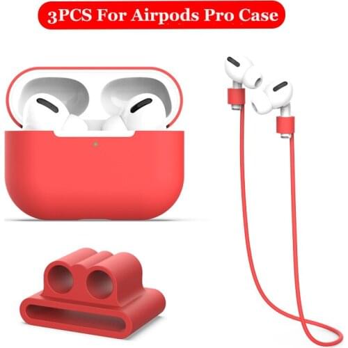 3Packs Silicone Case Protective Cover for Apple Airpods pro Bluetooth Earphone Soft Cover For Air pods Pro Protective Cases