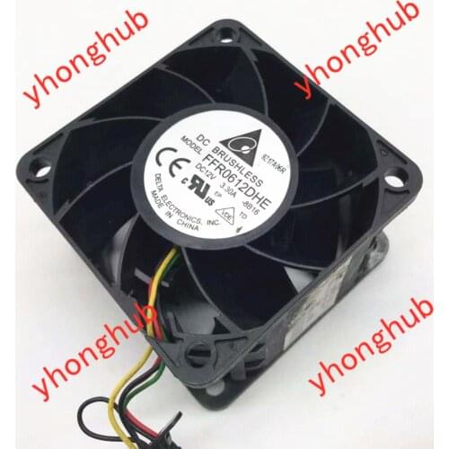 Delta Electronics FFR0612DHE 8B16 DC 12V 3.30A 60x60x38mm 4-Wire Server Cooling Fan