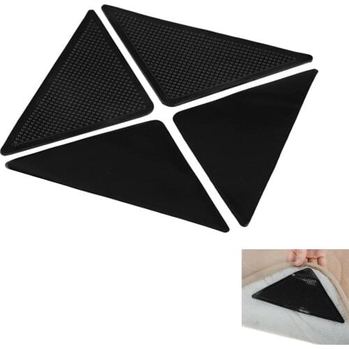 4pcs/lot Non-Slip Rug Carpet Mat Grippers Anti Skid Corners Pad Silicone Grip for Bathroom Kitchen Living Room