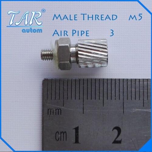 50 Pieces M5 - 3mm Straight Pneumatic Pipe Air Hose Quick Fitting Mini Connector