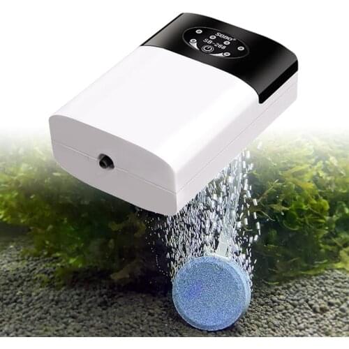 Rechargeable Aquarium Air Pump Quiet AC/DC USB Charging Lithium Battery Bubbles Oxygen Pump For Fresh & Saltwater Fish Tank