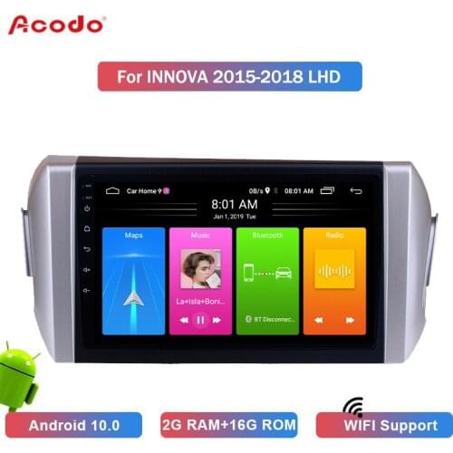 ACODO 2+16G Android 10.0 Car Radio Multimedia Player For Toyota INNOVA 2015-2018 LHD Navigation GPS 2 din