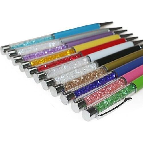 Free shipping 500pcs/lot customized logo metal pen; crystal metal pen; promotional ballpoint pen; writing pen mp25
