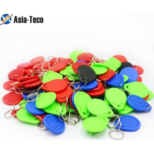 100pcs 13.56MHz IC M1 Keyfobs Tags Access Control System kit RFID Key Finder Card Token Attendance Keychain ABS Waterproof