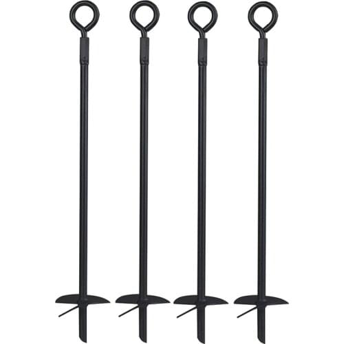 GTBL Black Ground Anchor 15 Inches in Length Diameter, for Securing Animals, Tents, Canopies, Sheds
