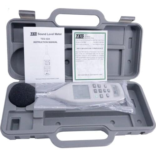 TES-52A Digital Sound Level Meter 26dB to130dB Noise Tester Meter