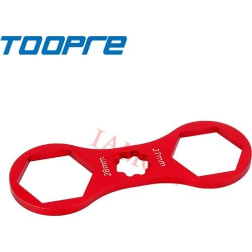 TOOPRE Mountain Bike Red/Blue Fork Shoulder Cover Wrench Aluminium Alloy Removal Tool 12/14g Iamok Bicycle Parts