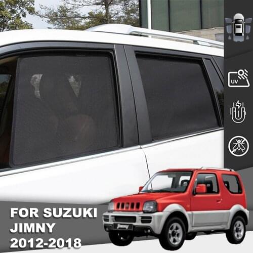 Magnetic Car Sunshade Front Windshield Door Mesh Frame Curtain For Suzuki Jimny 2012-2018 Rear Foldable Side Window Sun Visor