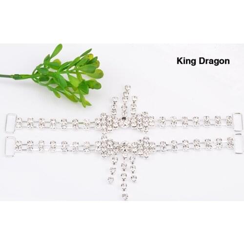 Rhinestone Bikini Buckle Metal Chain For Swimming Wear Bikini Decoration Shoe Decoration 6.3inches 10pcs/lot