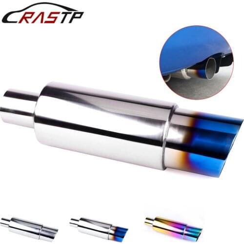 RASTP-Car Exhaust Tail Muffler Tip Pipe Fit for Modified Universal Stainless Steel Tail Pipe Exhaust System RS-CR1002-NM