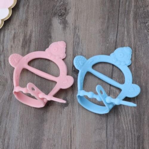 Nontoxic Silicone Teether Baby Kids Child Finger Guard Stop Thumb Sucking Wrist Band